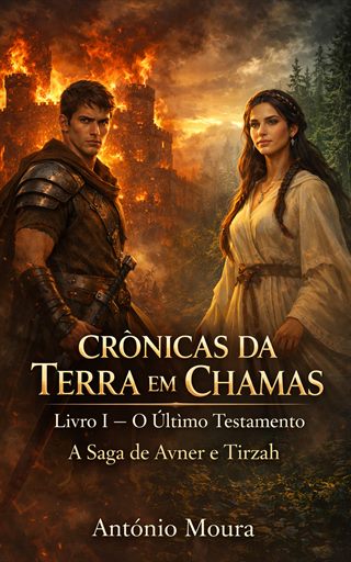 Capa do livro Crônicas da Terra em Chamas — Livro I: O Último Testamento, de Antônio Moura